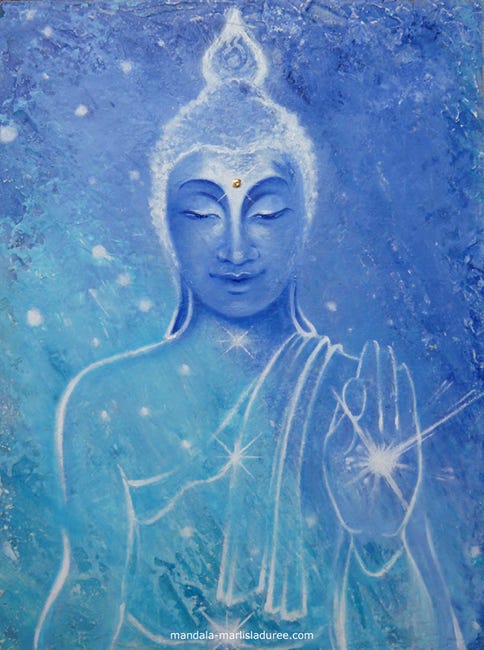 Bouddha Bleu Oil on canvas 50 x 65 cm 2003