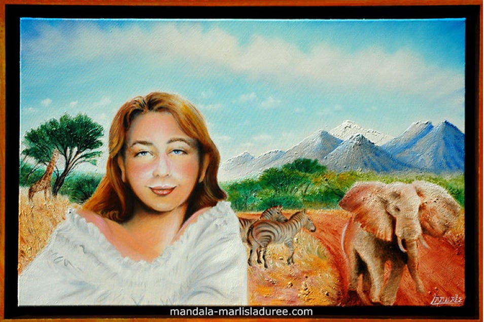 Lyra au Kenya Glaize, Oil on canvas 92 x 60  cm 2006